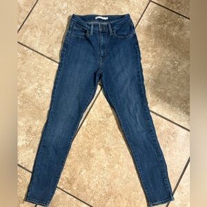 Levi's Blue High Rise Skinny Jeans Classic Style